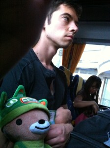 On a bus with Nicholas