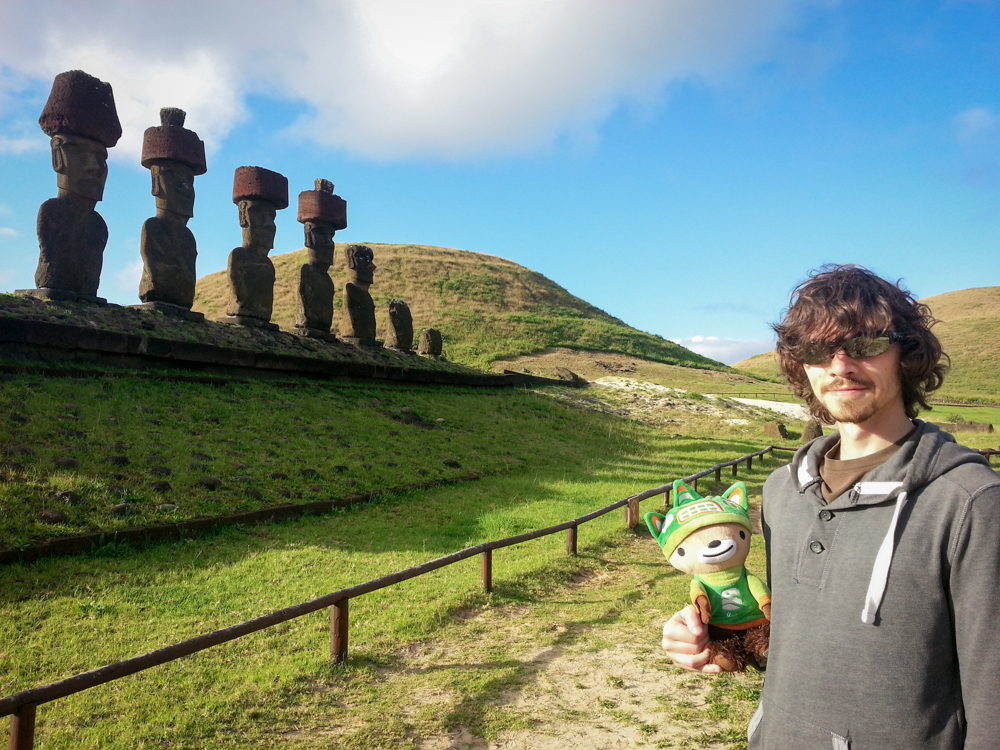 Nicholas and I with the Anakena Moai