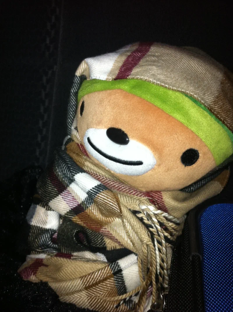 In the car, at a hackathon