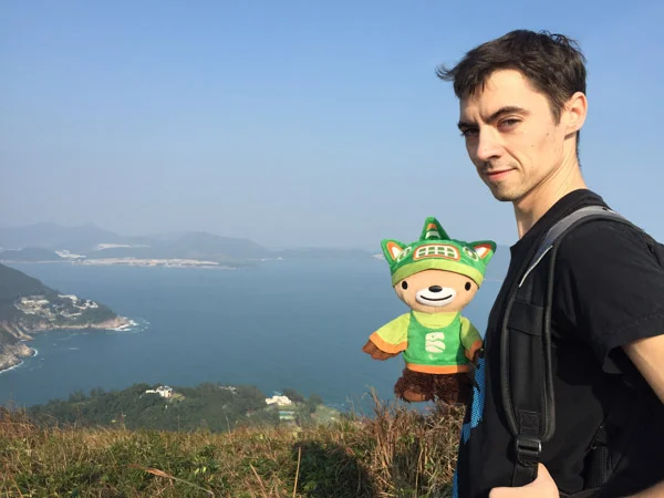 sumi hiking Dragons back trail in Hong Kong-5