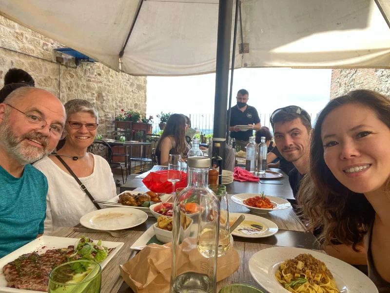 Al fresco lunch in Montepulciano