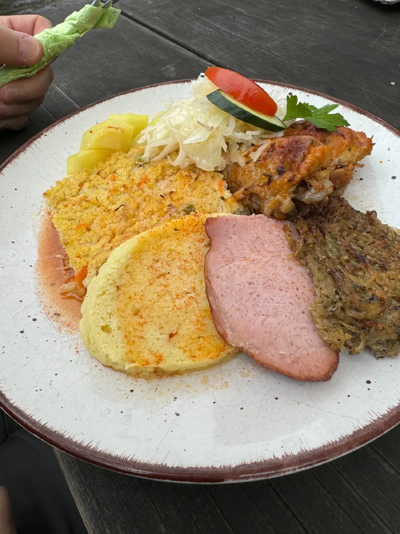 Czech food spread on a table