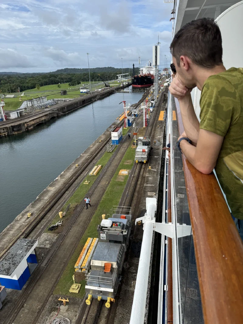 Looking down at the final locks