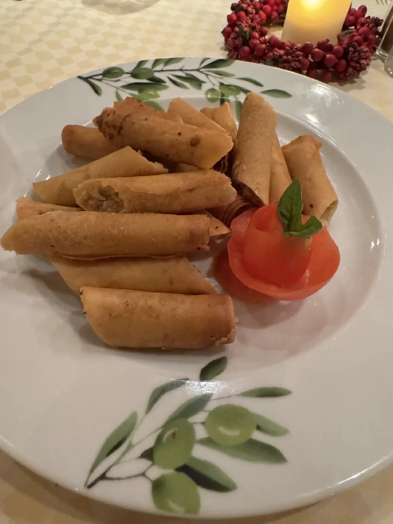 Crispy homemade lumpia rolls