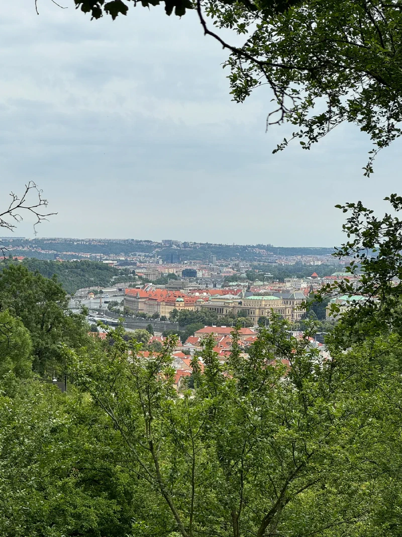 Panoramic view of Prague from Petrin Hill