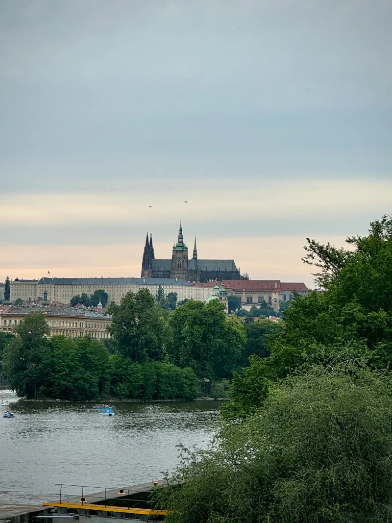 Prague Castle and St. Vitus Cathedral across the river
