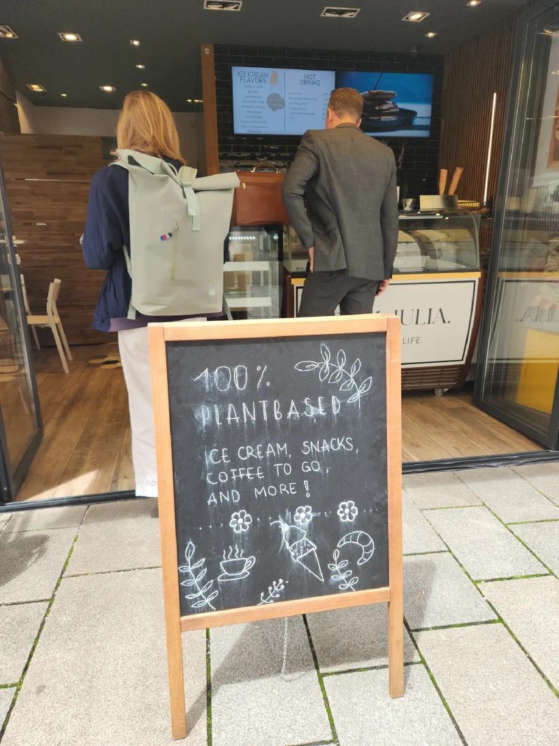 Plant-based ice cream shop