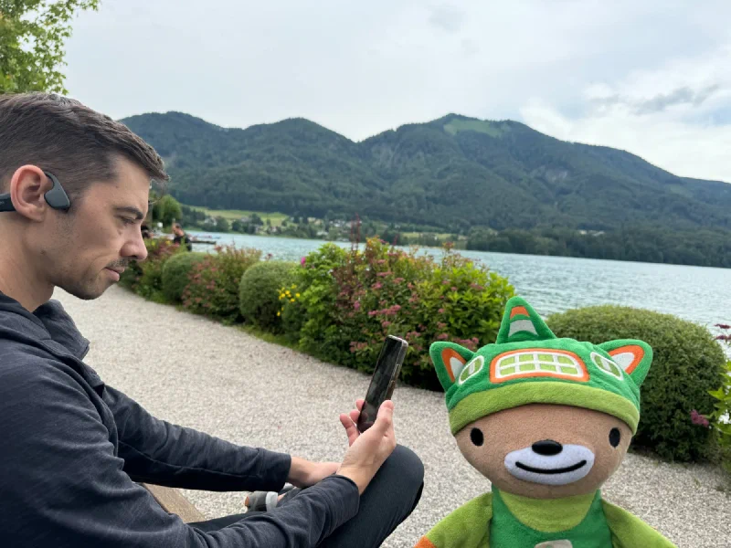 Nicholas still on the conference call by the lake