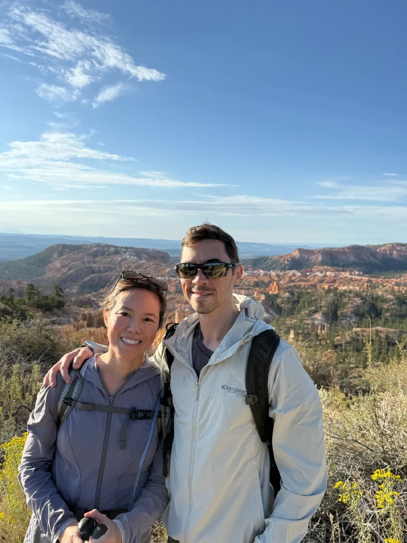 Nicholas and Pokin on the trail