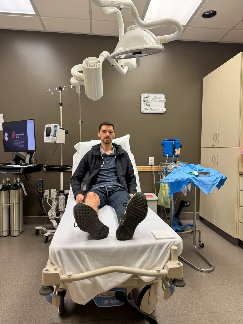 Nicholas sitting in the ER at Intermountain Health