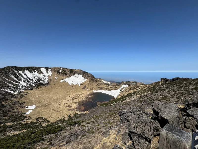 Baengnokdam crater lake at the summit of Hallasan