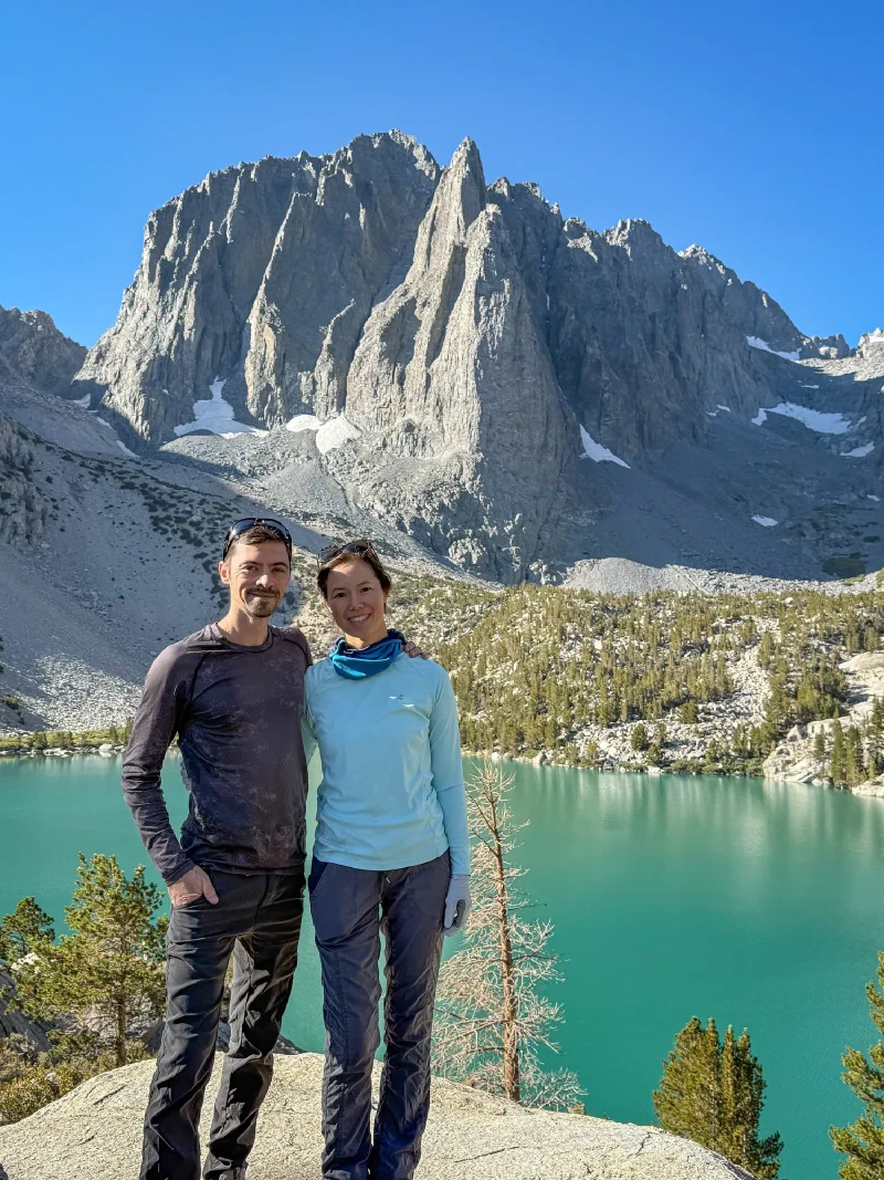Nicholas and Pokin with Temple Crag behind