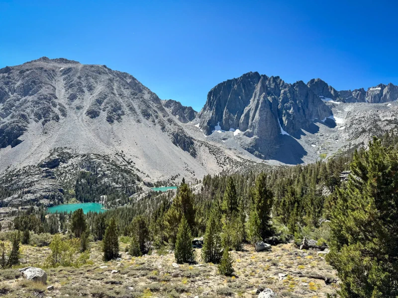 Panoramic view of the lake basin from above