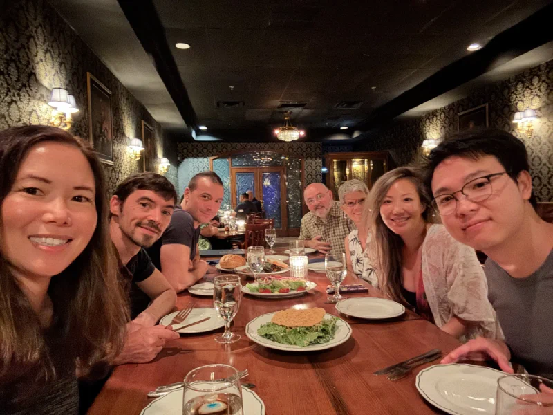 Group dinner at a nice restaurant