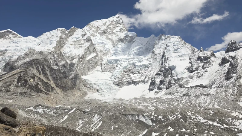 Massive glacier and mountain face