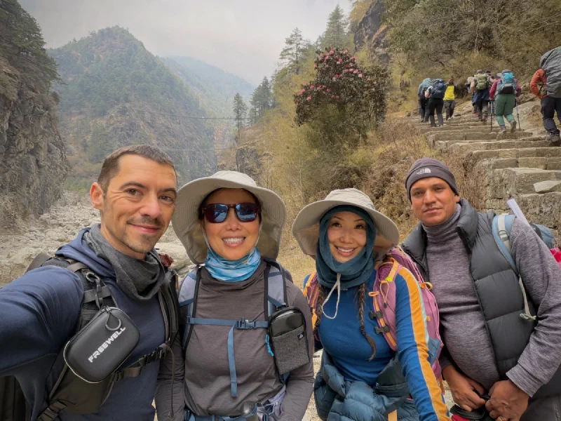 Group selfie with Nicholas, Alice, Po On and Manoj