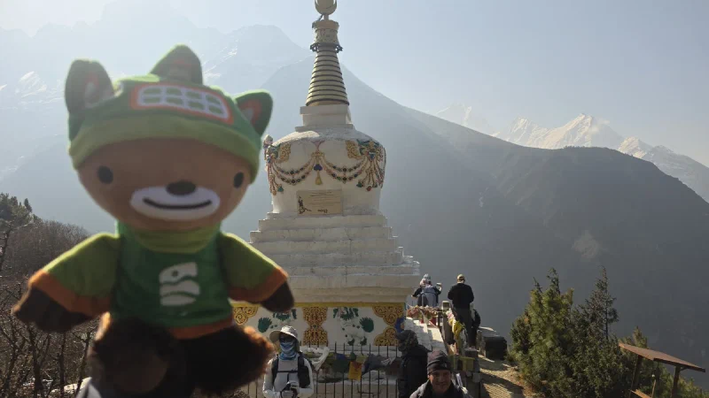 Sumi at the Tenzing Norgay Memorial Stone