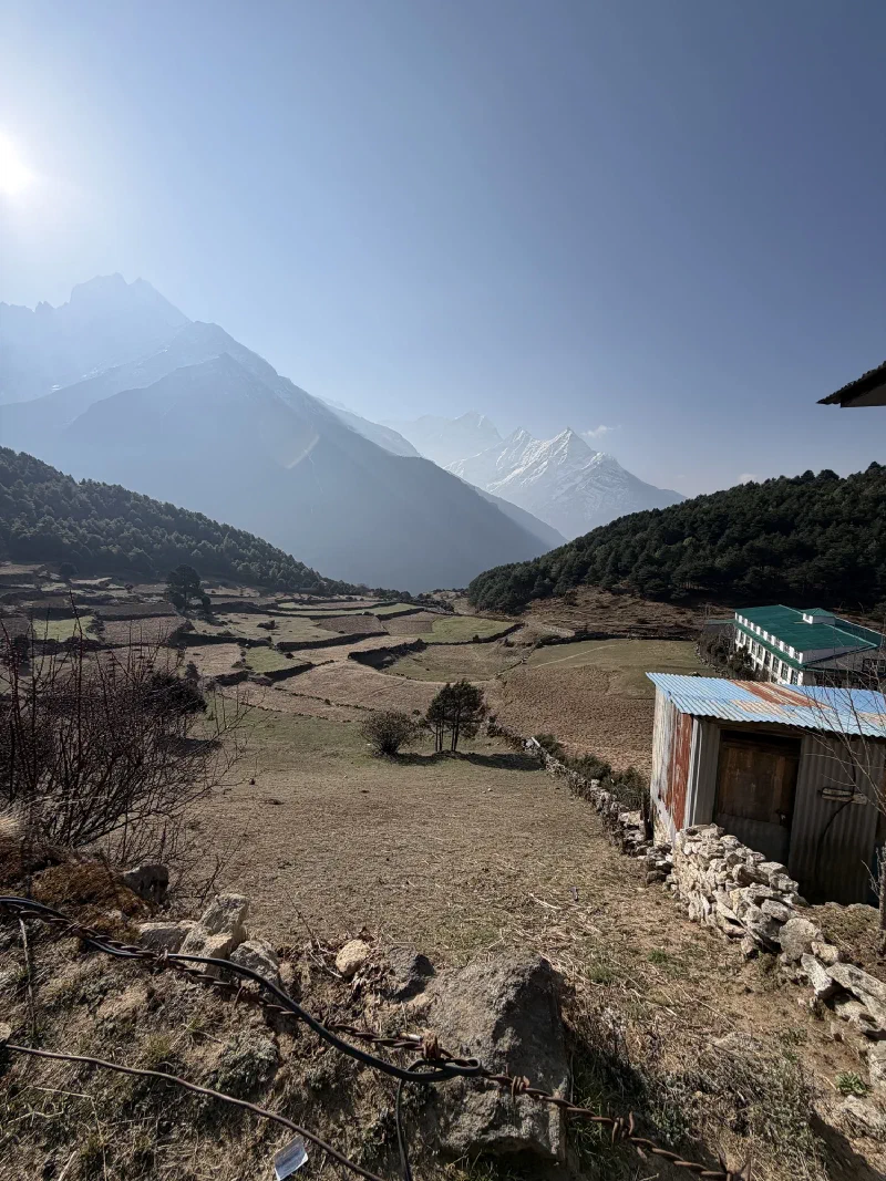 Valley view with terraced fields
