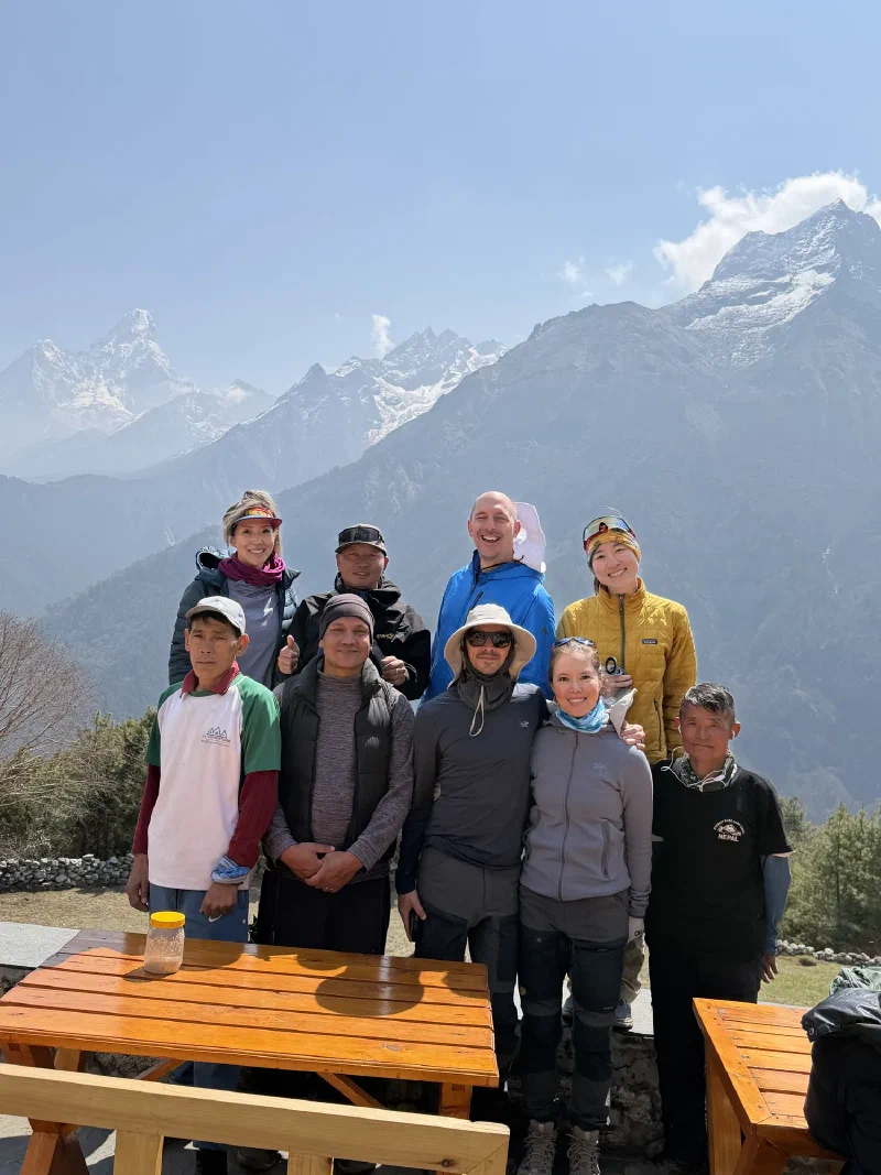 The whole trekking crew