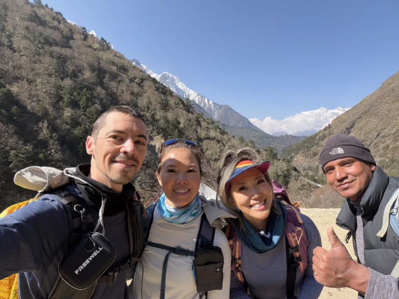 Group selfie with guide Manoj