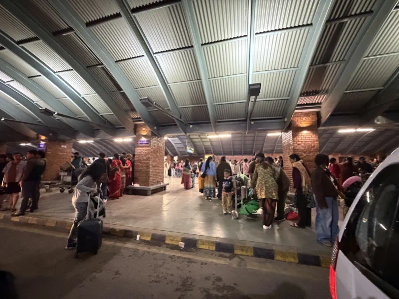The Kathmandu airport, ready for departure