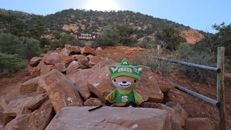 Trail sign pointing to Thor's Lookout